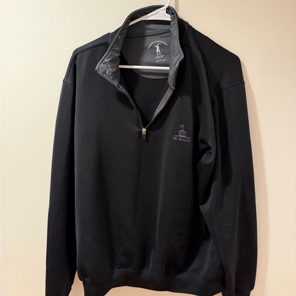 Fairway & Greene Men's Charcoal Zip-Up Sweater